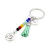 348-Sleutelhanger-Yoga-Chakras-met-Lotus-Namaste-zeegroen 1