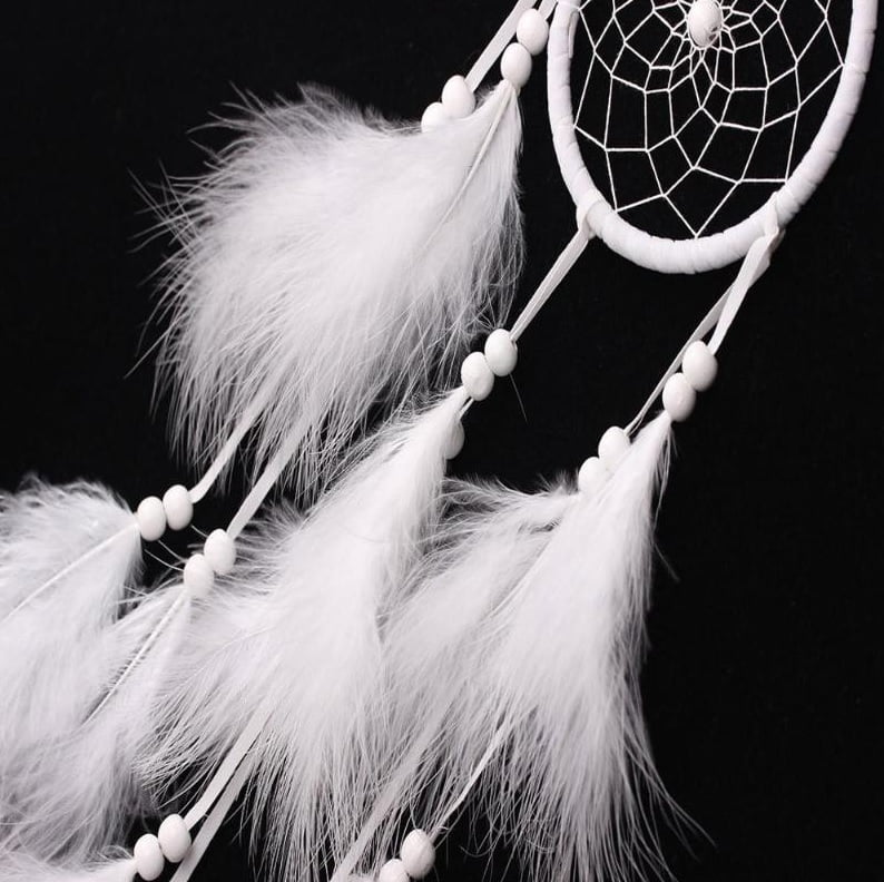 Dreamcatcher - Blij wit 2 506 dromenvanger wit - blij detail