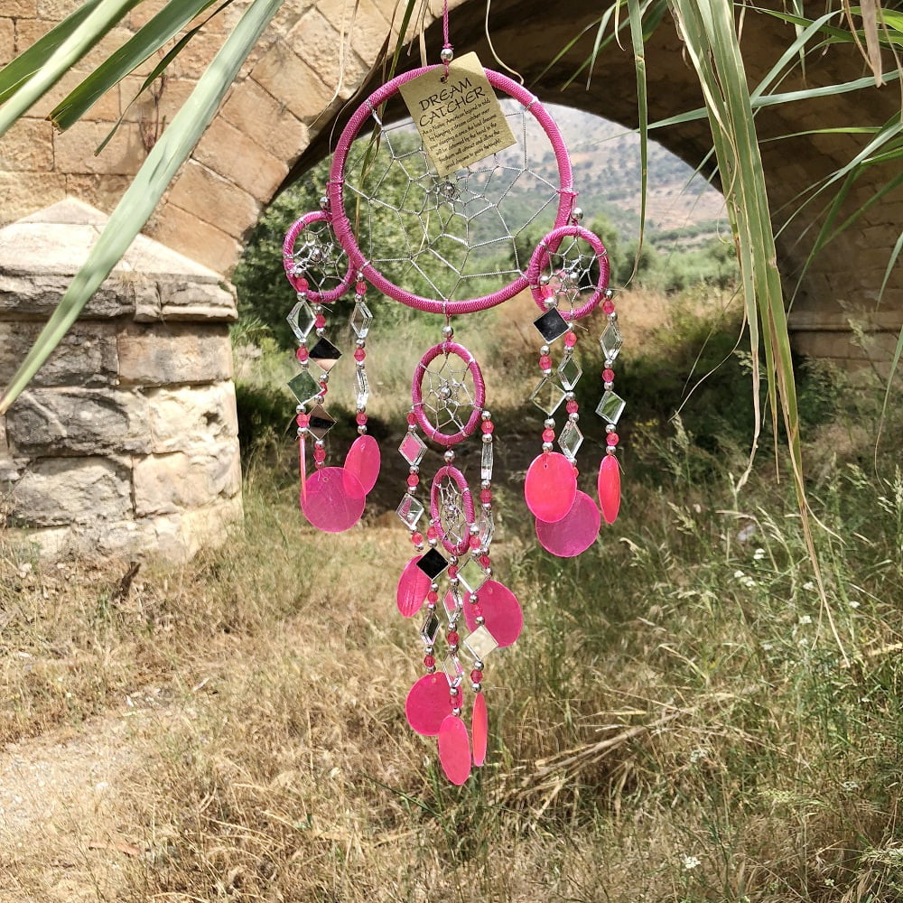 Dromenvanger Roze Spiegel & Schelpjes - Pink Shell 1 529 dromenvanger spiegel schelp pink shell 1