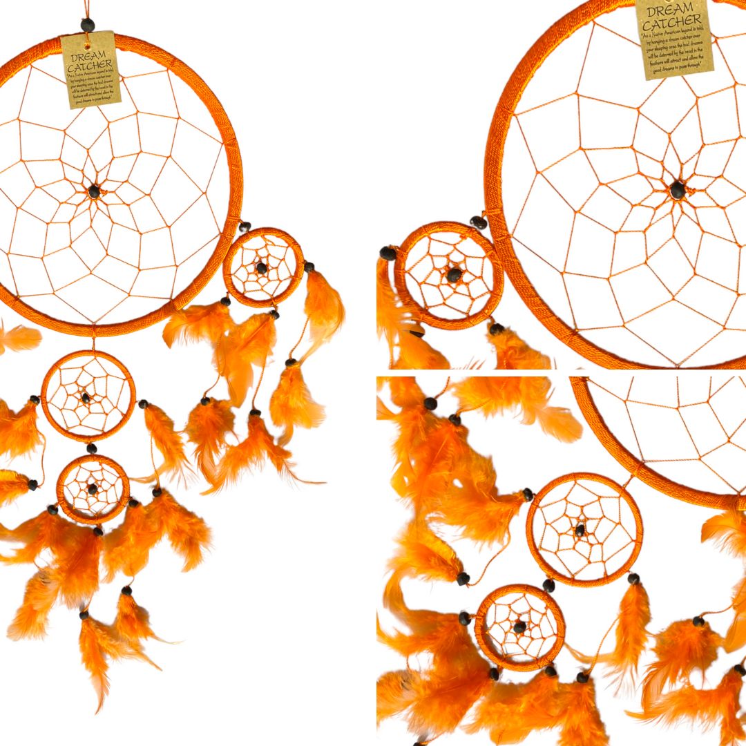 Dromenvanger XL - Oranje 5 rings 22 cm x 60 cm - Bengel 4 616 drieluik