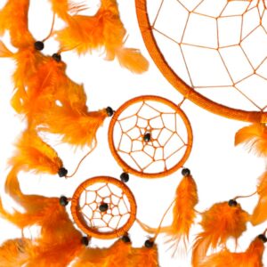 Dromenvanger XL - Oranje 5 rings 22 cm x 60 cm - Bengel 6 616 dromenvanger oranje - Bengel - 22cm - glanzend V2 CLOSEUP 2