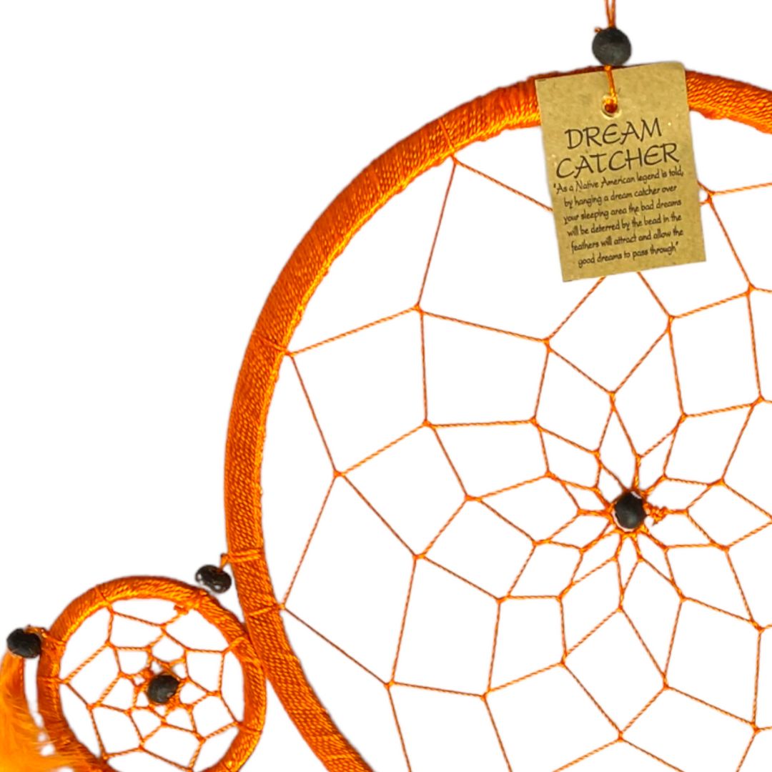 Dromenvanger XL - Oranje 5 rings 22 cm x 60 cm - Bengel 2 616 dromenvanger oranje - Bengel - 22cm - glanzend V2 CLOSEUP