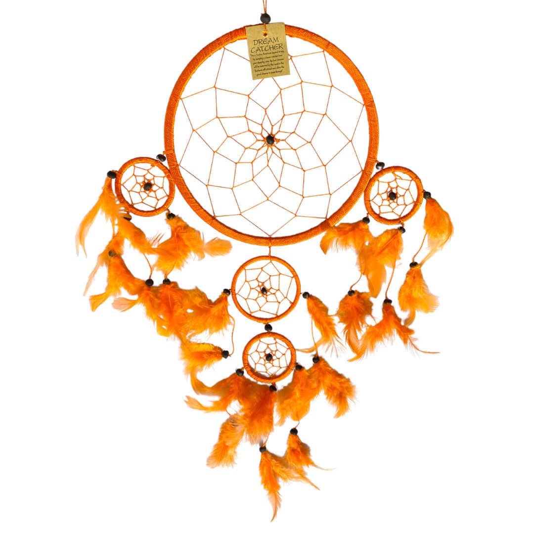 Dromenvanger XL - Oranje 5 rings 22 cm x 60 cm - Bengel 1 616 dromenvanger oranje - Bengel - 22cm - glanzend V2