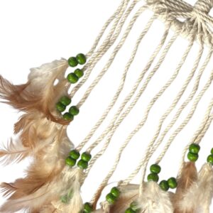 Macrame dromenvanger Tree of Life - Levensboom natural met houten kralen 6 683_dromenvanger_levensboom_macrame_houten_kraal_groen - V2 closeup 2