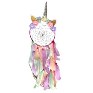 718 - dromenvanger - Unicorn - Eenhoorn - Roze - Wit V2