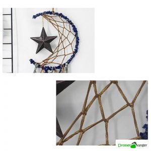 Dromenvanger Blauw - Goud - Golden Star 3 719 dromenvanger halve maan ster blauw goud 2