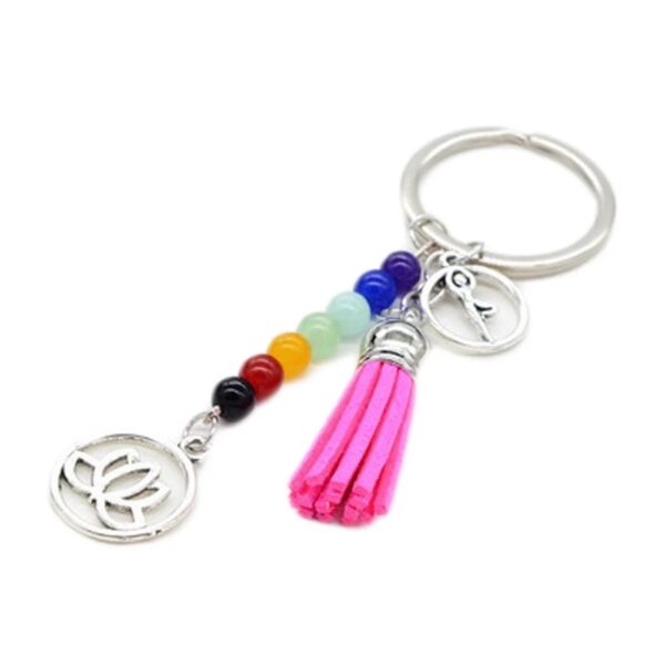 350-sleutelhanger-yoga-lotus-roze-tassel-namaste V2