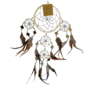 528 dromenvanger met spiegeltjes en zilverdraad - eindeloos - 11cm V2