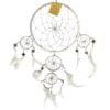 Dromenvanger 5 rings met spiegeltjes 22 cm - White Mirror XL 9 627 dromenvanger wit met zilver - spiegel - White Mirror XL V2