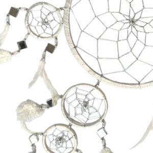 627 dromenvanger wit met zilver - spiegel - White Mirror XL closeup 2 - V2