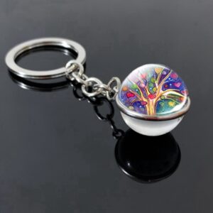 358 sleutelhanger bol - tree of life - full color 3