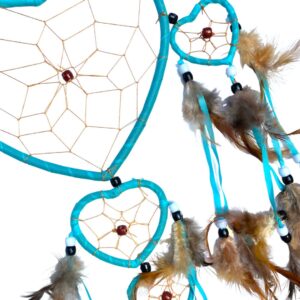 755 dromenvanger hart XL - blauw - 5 rings - closeup