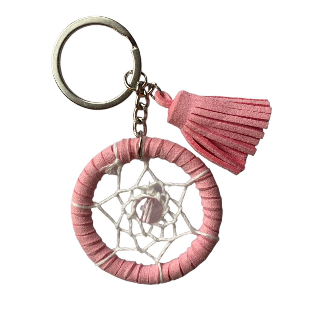 Sleutelhanger Dromenvanger Roze - Met Tassel - Ultrapink 1 372 sleutelhanger dromenvanger - roze met tassel
